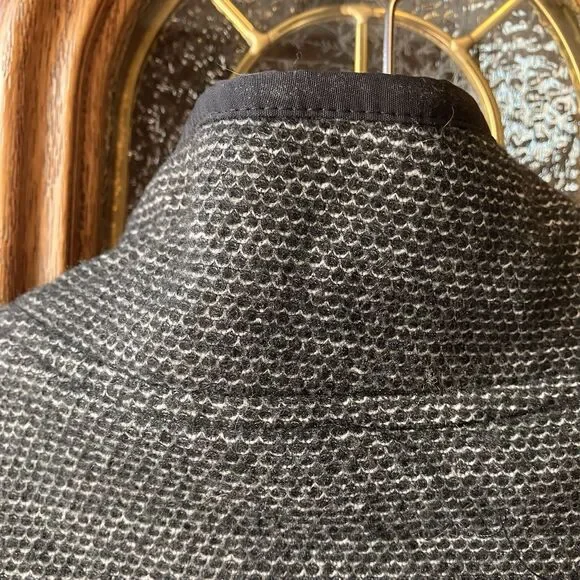 ORVIS Sherpa Lined Fleece 1/4 Zip Pullover Sweater Black & White Men's XL Tweed - Picture 13 of 13